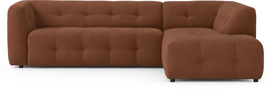 Bella - 3-sits soffa med divan höger - Orange