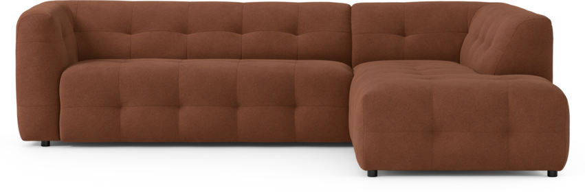 Bella - 3-sits soffa med divan höger - Orange