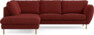 Madison Lux - 2-sits soffa med divan vänster - Röd