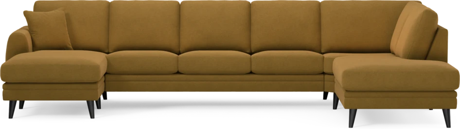 Eden - 3-sits soffa med schäslong vänster och divan höger - Gul