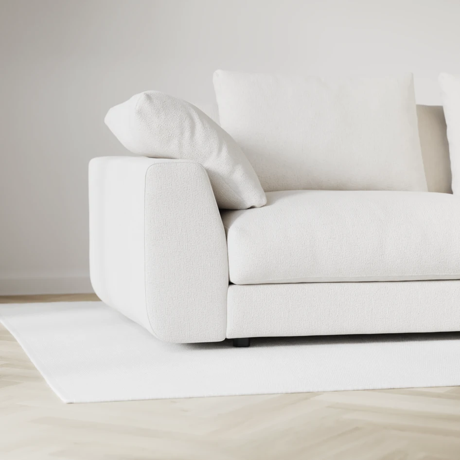 Amie - 3-sits med divan vänster - Vit