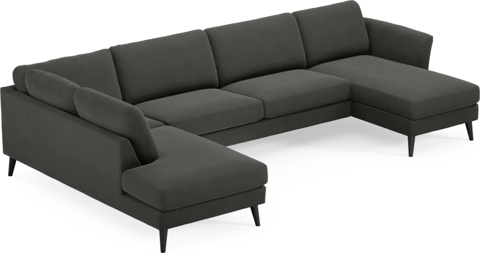 Bridge - 3-sits soffa med divan vänster och schäslong höger - Grå