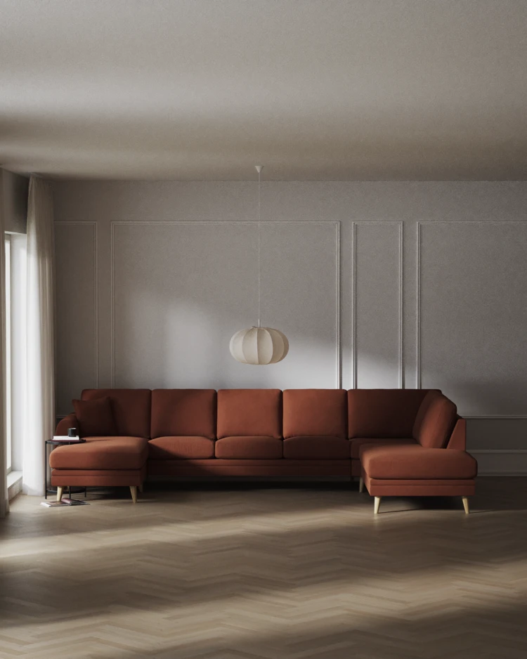Eden - 3-sits soffa med schäslong vänster och divan höger - inspiration