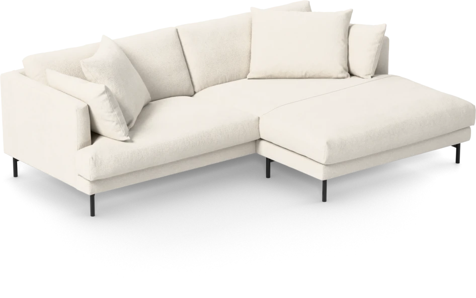 Harper - 4-sits med schäslong XL höger - Vit