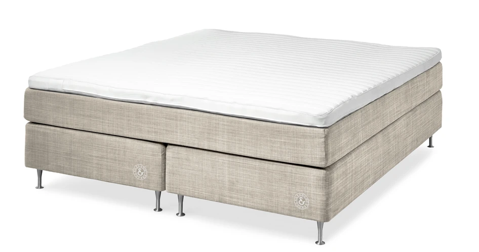 Cape Farewell Comfort - Kontinentalsäng, dubbelsäng med bäddmadrass Fiord Soft - Beige