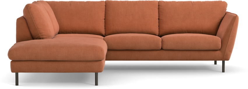 Madison Lux - 2-sits soffa med divan vänster - Orange