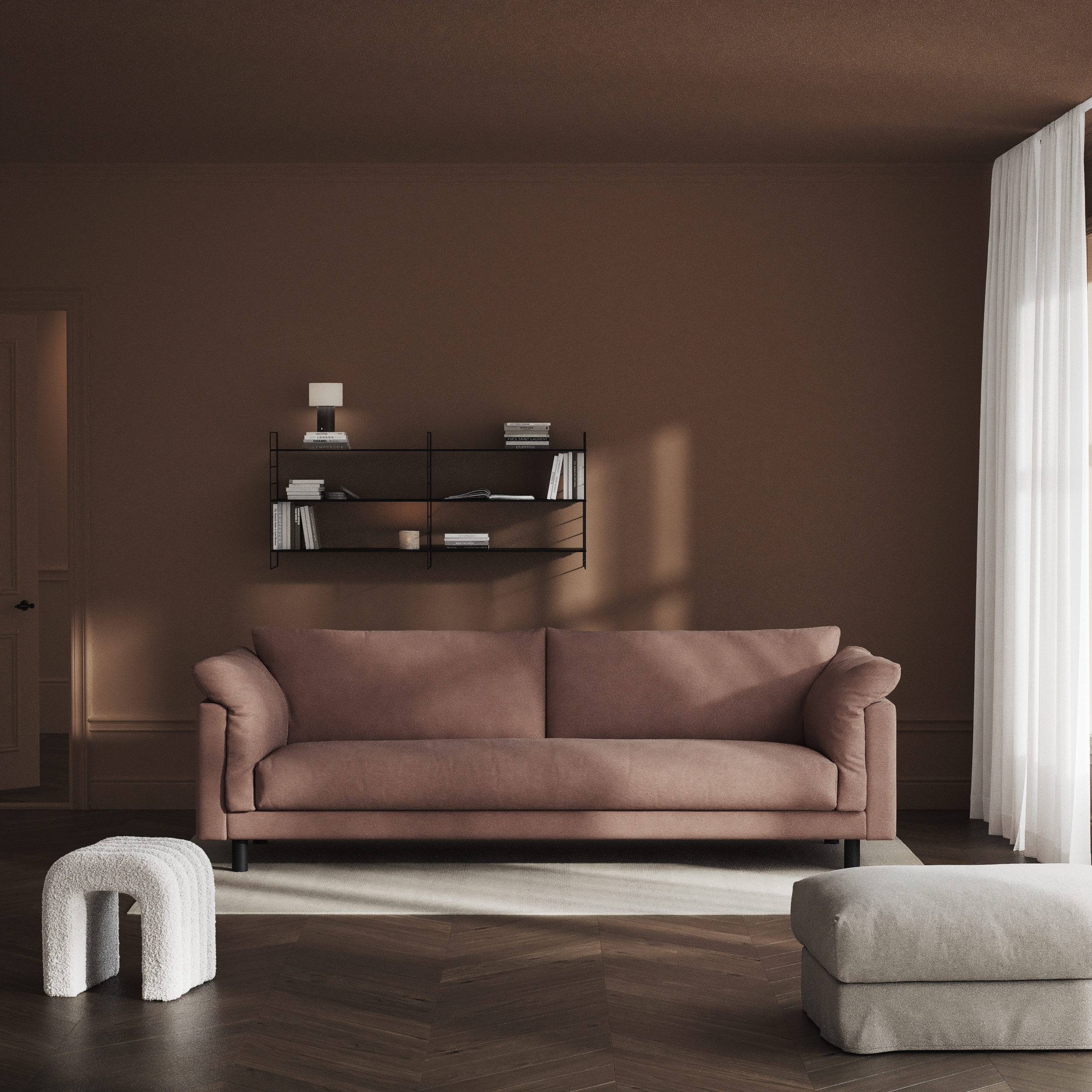 Cherrie - 4-sits soffa, hel dyna, fast klädsel - inspiration