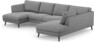 Madison Lux - 2-sits soffa med schäslong vänster och divan höger - Grå