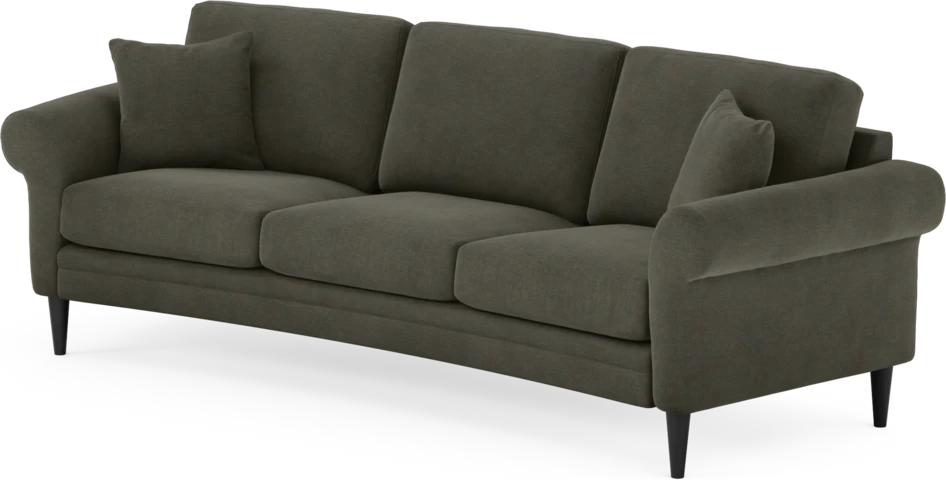 Eden - 3-sits soffa svängd - Grå