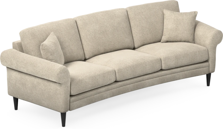 Eden - 3-sits soffa svängd - Beige