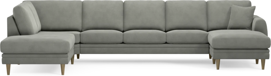 Eden - 3-sits soffa med divan vänster och schäslong höger - Grå