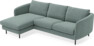 Madison Lux - 2-sits soffa med schäslong vänster - Turkos