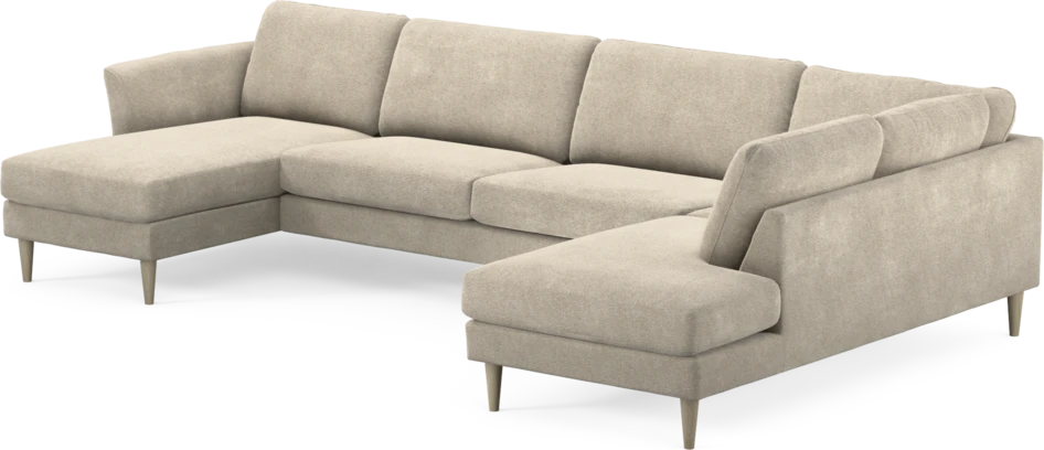 Bridge - 3-sits soffa med schäslong vänster och divan höger - Beige