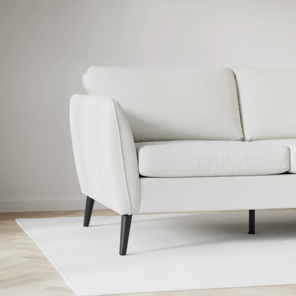 County - 3-sits soffa med divan höger - Vit