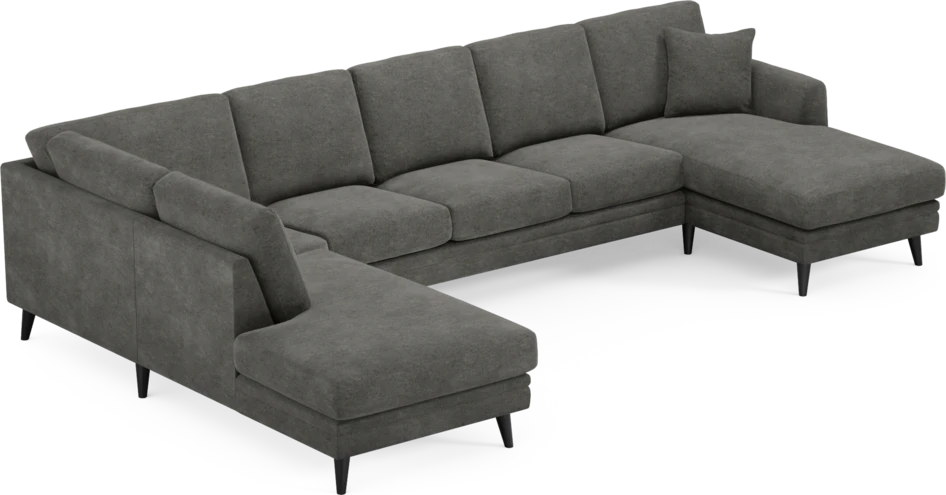 Eden - 3-sits soffa med divan vänster och schäslong höger - Grå