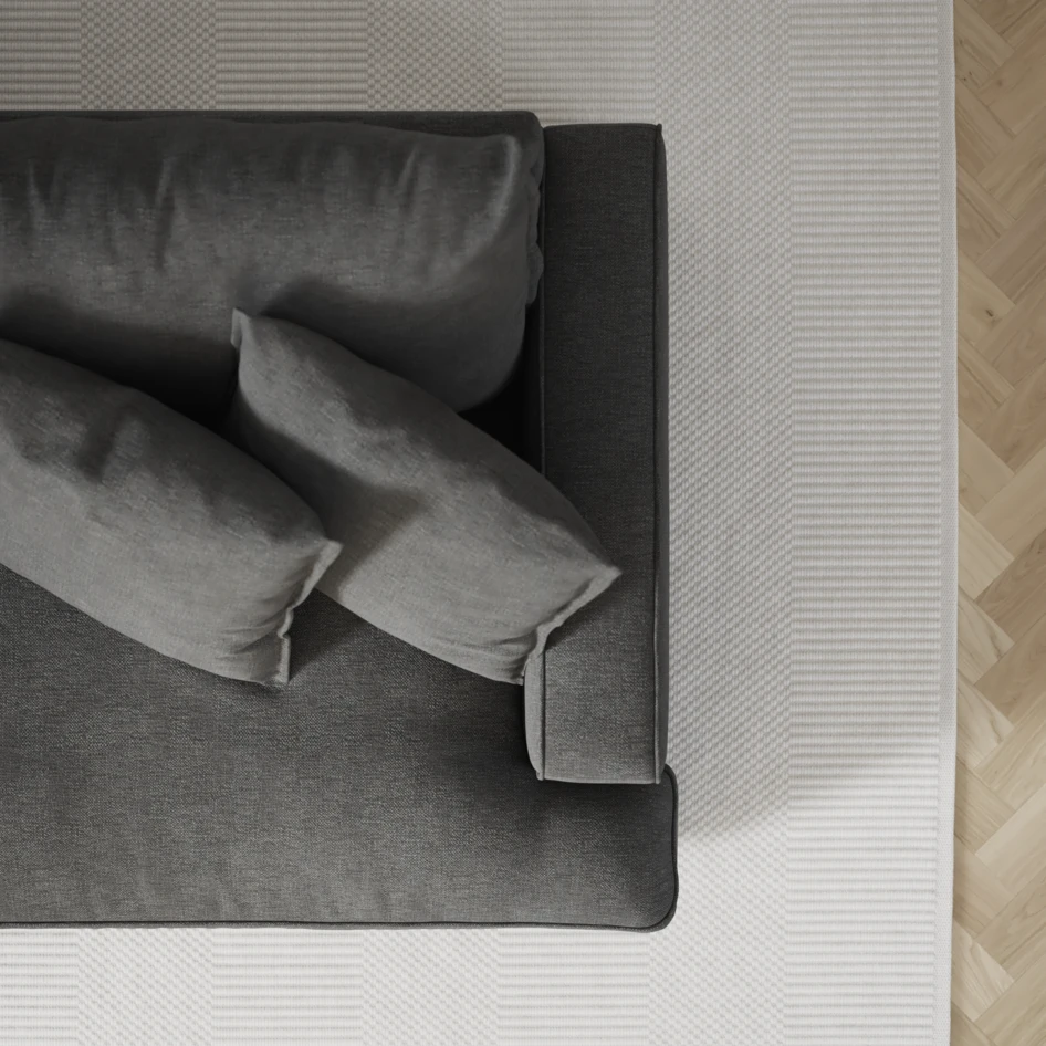 Mila - 3-sits soffa med divan vänster - Grå