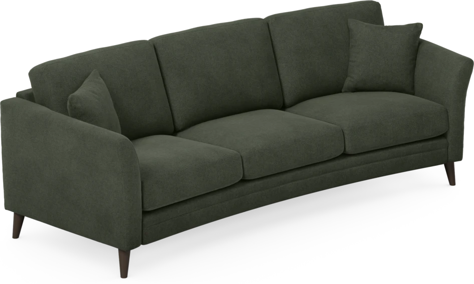 Eden - 3-sits soffa svängd - Grön