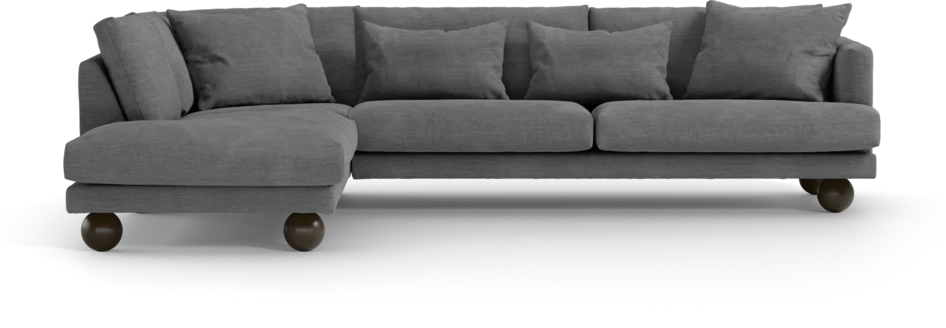 Harper - 3-sits soffa med divan vänster - Grå