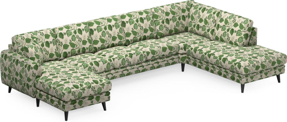 Eden - 3-sits soffa med schäslong vänster och divan höger - Flerfärgad
