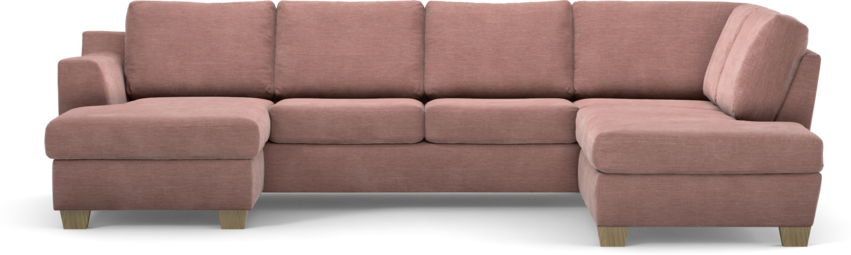 Friday - 3-sits soffa med schäslong vänster och divan höger - Rosa