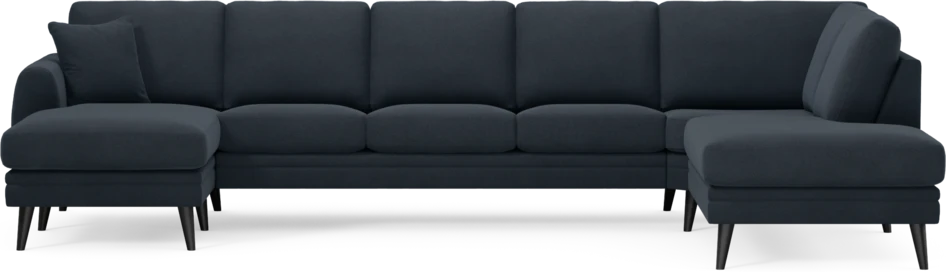 Eden - 3-sits soffa med schäslong vänster och divan höger - Blå