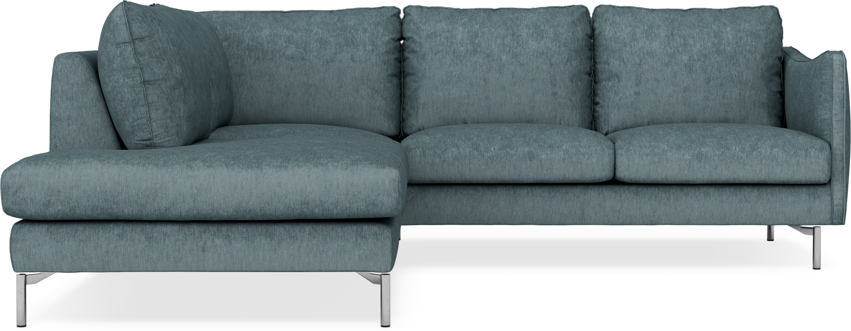 Madison - 2-sits soffa med divan vänster - Turkos