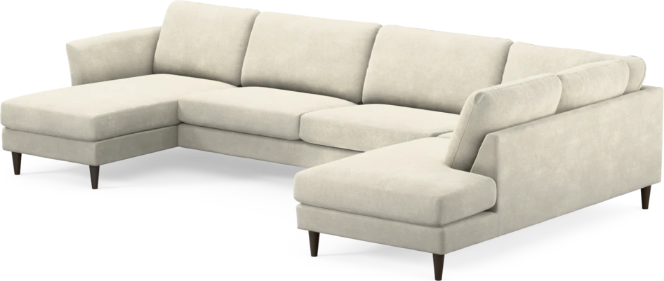 Bridge - 3-sits soffa med schäslong vänster och divan höger - Vit