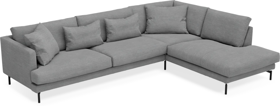 Harper - 3-sits soffa med divan höger - Grå
