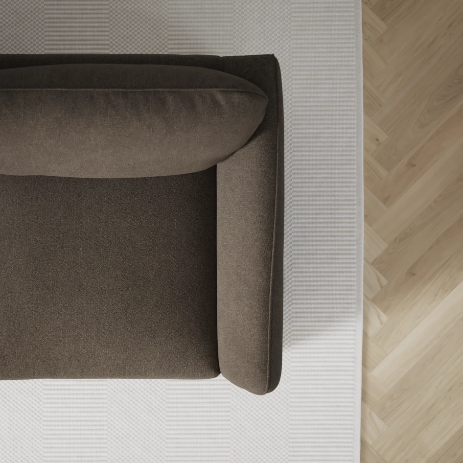 Öland - Bäddsoffa 3-sits, längsbäddad - Brun