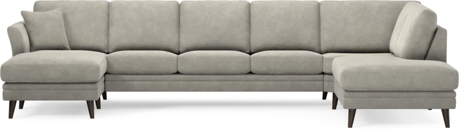 Eden - 3-sits soffa med schäslong vänster och divan höger - Grå