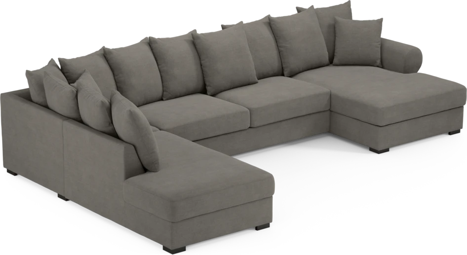 Town - 3-sits soffa med divan vänster och schäslong höger - Grå