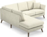 Eden - 2-sits soffa med divan - Vit