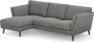 Madison Lux - 2-sits soffa med schäslong vänster - Grå
