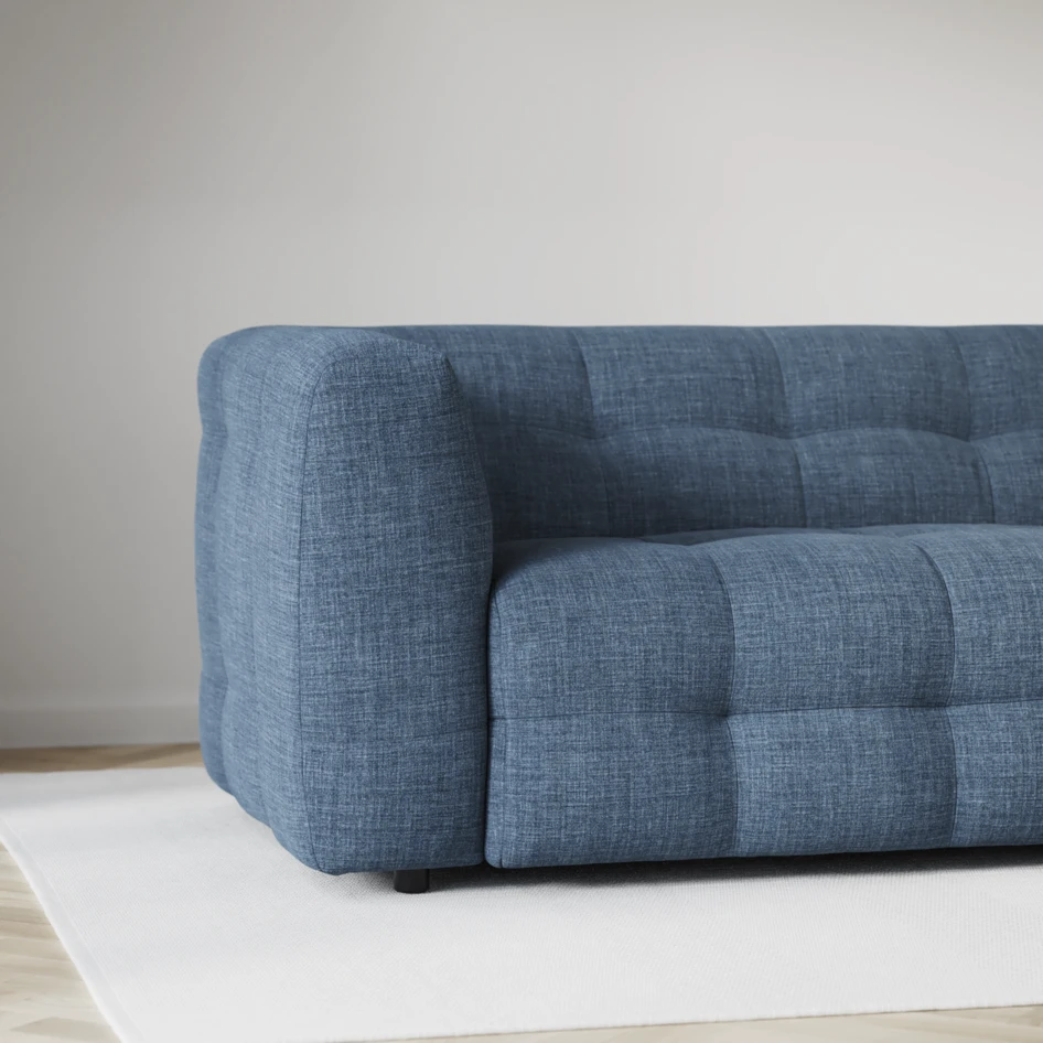 Bella - 3-sits soffa med divan vänster - Blå