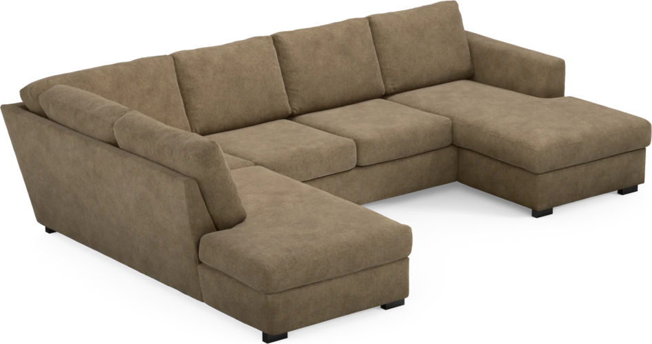 Friday - 3-sits soffa med divan vänster och schäslong höger - Brun