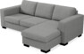Nevada - 3-sits soffa med flyttbar schäslong - Grå