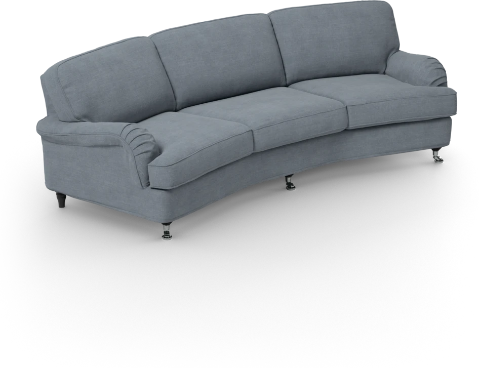 Oxford - 3-sits soffa svängd - Blå
