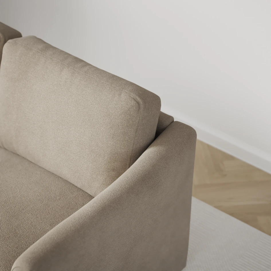 Öland - Bäddsoffa med divan vänster och schäslong höger - Beige