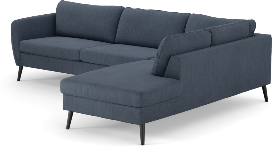 County - 2,5-sits soffa med divan höger - Blå