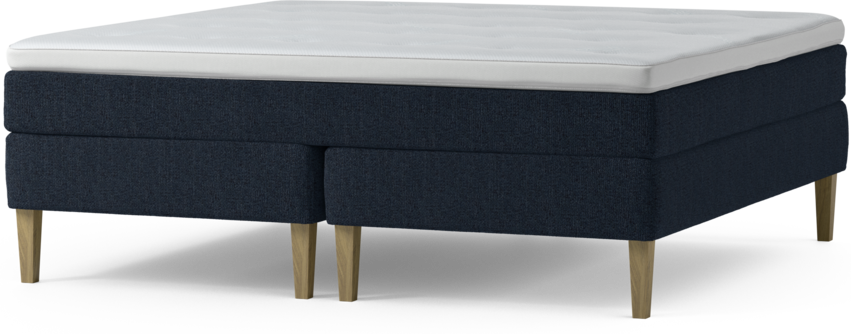 Delux Sense - Kontinentalsäng, dubbelsäng med bäddmadrass och sängben