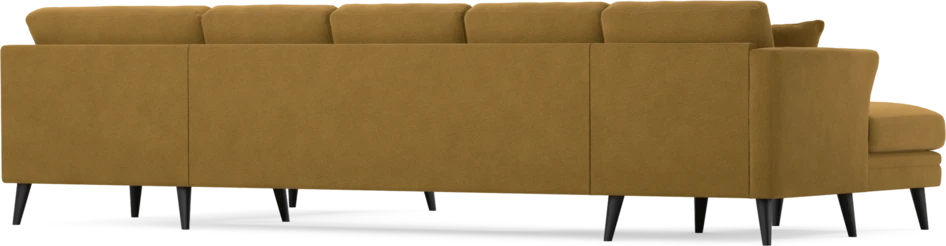 Eden - 3-sits soffa med schäslong vänster och divan höger - Gul