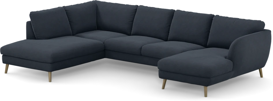 Madison - 2-sits soffa med divan vänster och schäslong höger - Blå