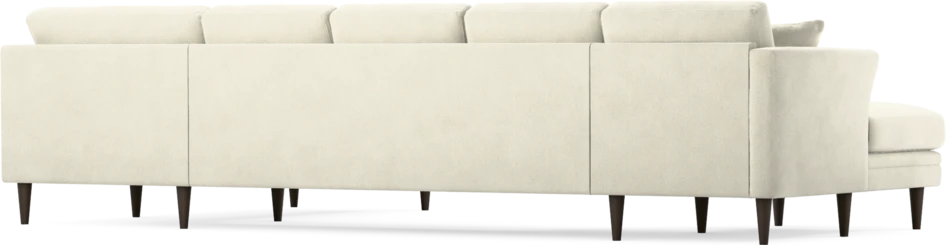 Eden - 3-sits soffa med schäslong vänster och divan höger - Vit