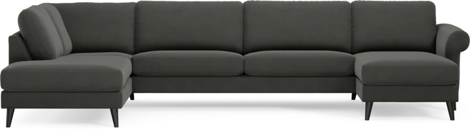 Bridge - 3-sits soffa med divan vänster och schäslong höger - Grå