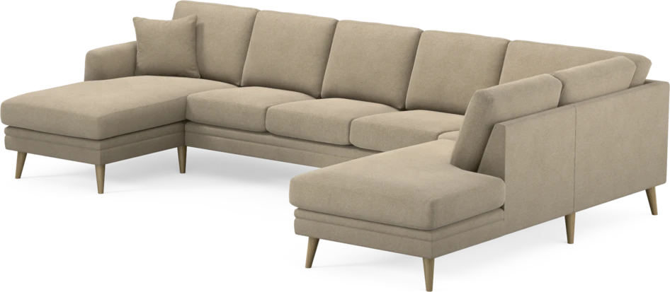 Eden - 3-sits soffa med schäslong vänster och divan höger - Beige