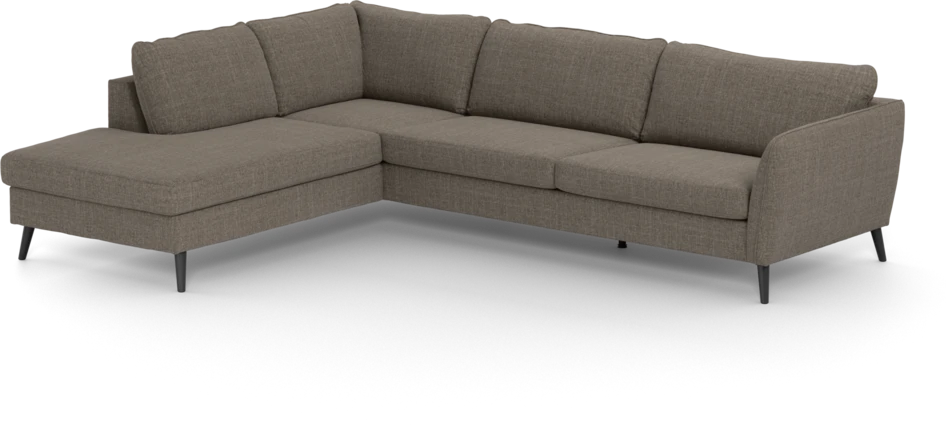 County - 2,5-sits soffa med divan vänster - Brun