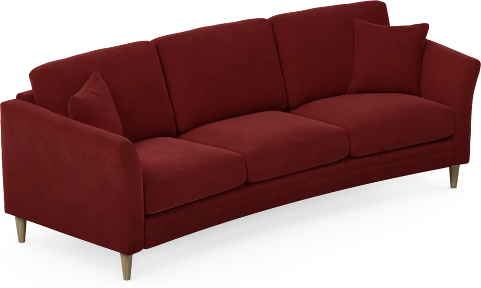 Eden - 3-sits soffa svängd - Röd