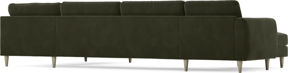 Bridge - 3-sits soffa med schäslong vänster och divan höger - Grön