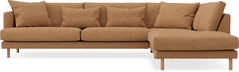 Harper - 3-sits soffa med divan höger - Gul