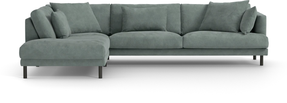 Harper - 3-sits soffa med divan vänster - Blå
